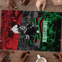 Marcus Garvey Puzzle Collage Design Progress Is the Attraction Quote Pan African Movement Tribute - Wonder Print Shop