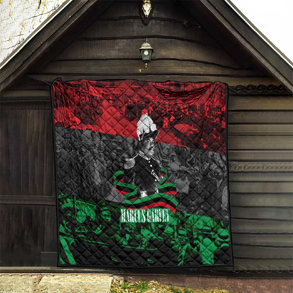 Marcus Garvey Quilt Collage Design Progress Is the Attraction Quote Pan African Movement Tribute - Wonder Print Shop