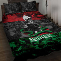 Marcus Garvey Quilt Bed Set Collage Design Progress Is the Attraction Quote Pan African Movement Tribute - Wonder Print Shop