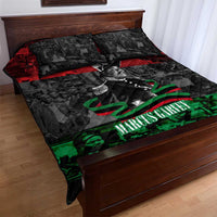Marcus Garvey Quilt Bed Set Collage Design Progress Is the Attraction Quote Pan African Movement Tribute - Wonder Print Shop