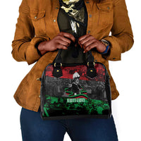 Marcus Garvey Shoulder Handbag Collage Design Progress Is the Attraction Quote Pan African Movement Tribute - Wonder Print Shop