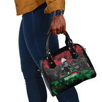 Marcus Garvey Shoulder Handbag Collage Design Progress Is the Attraction Quote Pan African Movement Tribute - Wonder Print Shop