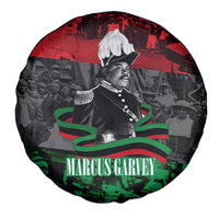 Marcus Garvey Spare Tire Cover Collage Design Progress Is the Attraction Quote Pan African Movement Tribute - Wonder Print Shop