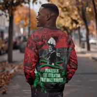 Marcus Garvey Sweatshirt Collage Design Progress Is the Attraction Quote Pan African Movement Tribute - Wonder Print Shop