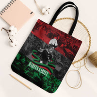 Marcus Garvey Tote Bag Collage Design Progress Is the Attraction Quote Pan African Movement Tribute - Wonder Print Shop