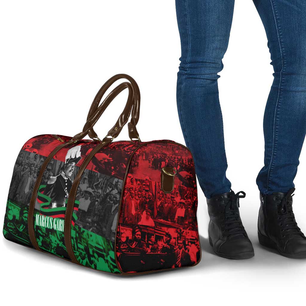 Marcus Garvey Travel Bag Collage Design Progress Is the Attraction Quote Pan African Movement Tribute - Wonder Print Shop