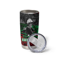 Marcus Garvey Tumbler Cup Collage Design Progress Is the Attraction Quote Pan African Movement Tribute - Wonder Print Shop