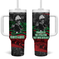 Marcus Garvey Tumbler With Handle Collage Design Progress Is the Attraction Quote Pan African Movement Tribute - Wonder Print Shop