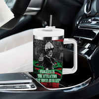 Marcus Garvey Tumbler With Handle Collage Design Progress Is the Attraction Quote Pan African Movement Tribute - Wonder Print Shop