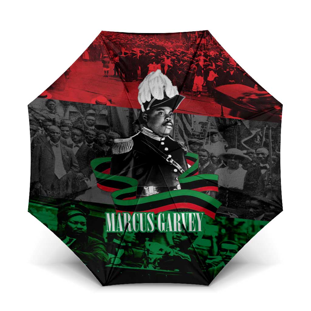 Marcus Garvey Umbrella Collage Design Progress Is the Attraction Quote Pan African Movement Tribute - Wonder Print Shop