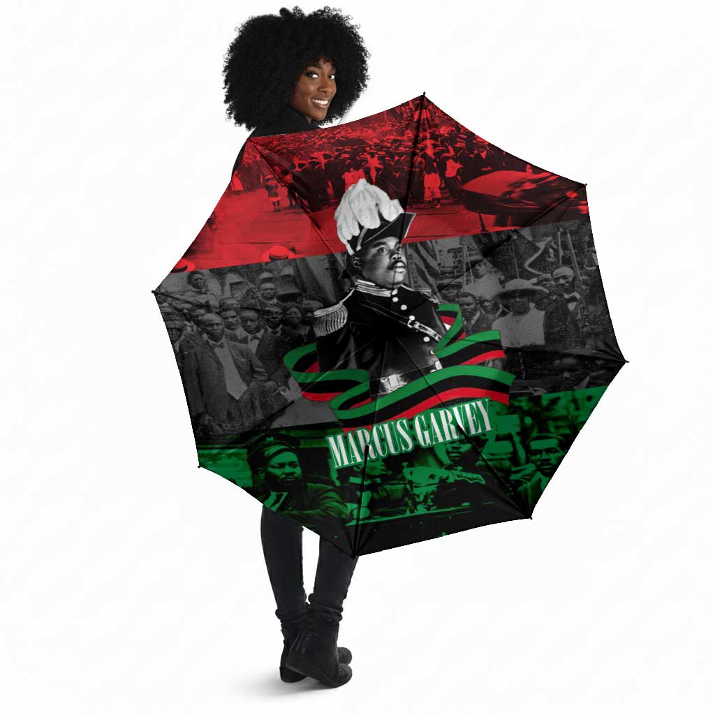 Marcus Garvey Umbrella Collage Design Progress Is the Attraction Quote Pan African Movement Tribute - Wonder Print Shop