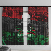 Marcus Garvey Window Curtain Collage Design Progress Is the Attraction Quote Pan African Movement Tribute - Wonder Print Shop