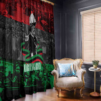 Marcus Garvey Window Curtain Collage Design Progress Is the Attraction Quote Pan African Movement Tribute - Wonder Print Shop