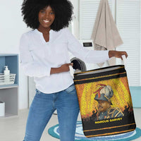 Marcus Garvey Laundry Basket Yellow African Pattern Design Pan African Flag Civil Rights Movement Tribute - Wonder Print Shop