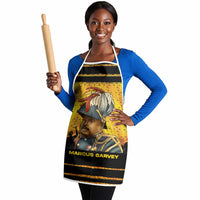 Marcus Garvey Apron Yellow African Pattern Design Pan African Flag Civil Rights Movement Tribute - Wonder Print Shop