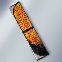 Marcus Garvey Auto Sun Shade Yellow African Pattern Design Pan African Flag Civil Rights Movement Tribute - Wonder Print Shop