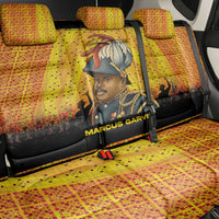 Marcus Garvey Back Car Seat Cover Yellow African Pattern Design Pan African Flag Civil Rights Movement Tribute - Wonder Print Shop