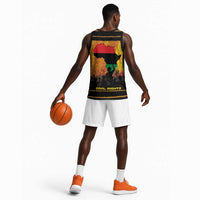 Marcus Garvey Basketball Jersey Yellow African Pattern Design Pan African Flag Civil Rights Movement Tribute - Wonder Print Shop
