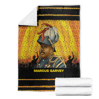Marcus Garvey Blanket Yellow African Pattern Design Pan African Flag Civil Rights Movement Tribute - Wonder Print Shop