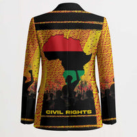 Marcus Garvey Blazer Yellow African Pattern Design Pan African Flag Civil Rights Movement Tribute - Wonder Print Shop