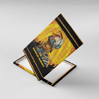 Marcus Garvey Canvas Wall Art Yellow African Pattern Design Pan African Flag Civil Rights Movement Tribute - Wonder Print Shop