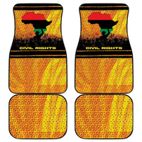 Marcus Garvey Car Mats Yellow African Pattern Design Pan African Flag Civil Rights Movement Tribute - Wonder Print Shop