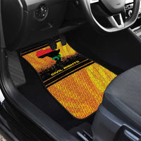 Marcus Garvey Car Mats Yellow African Pattern Design Pan African Flag Civil Rights Movement Tribute - Wonder Print Shop