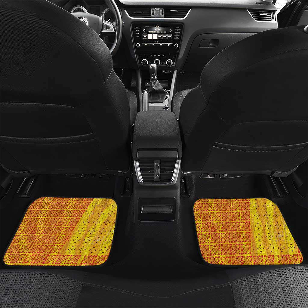 Marcus Garvey Car Mats Yellow African Pattern Design Pan African Flag Civil Rights Movement Tribute - Wonder Print Shop