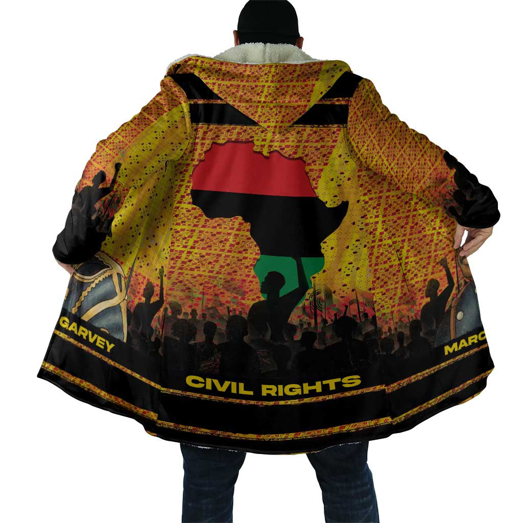 Marcus Garvey Cloak Yellow African Pattern Design Pan African Flag Civil Rights Movement Tribute - Wonder Print Shop