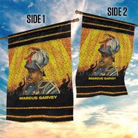 Marcus Garvey Garden Flag Yellow African Pattern Design Pan African Flag Civil Rights Movement Tribute - Wonder Print Shop