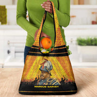 Marcus Garvey Grocery Bag Yellow African Pattern Design Pan African Flag Civil Rights Movement Tribute - Wonder Print Shop