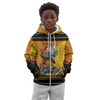 Marcus Garvey Kid Hoodie Yellow African Pattern Design Pan African Flag Civil Rights Movement Tribute - Wonder Print Shop