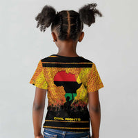 Marcus Garvey Kid T shirt Yellow African Pattern Design Pan African Flag Civil Rights Movement Tribute TS04