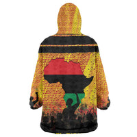 Marcus Garvey Kid Wearable Blanket Hoodie Yellow African Pattern Design Pan African Flag Civil Rights Movement Tribute - Wonder Print Shop