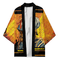 Marcus Garvey Kimono Yellow African Pattern Design Pan African Flag Civil Rights Movement Tribute - Wonder Print Shop