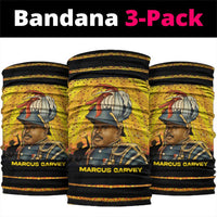 Marcus Garvey Neck Gaiter Yellow African Pattern Design Pan African Flag Civil Rights Movement Tribute - Wonder Print Shop
