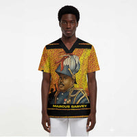 Marcus Garvey Scrub Top Yellow African Pattern Design Pan African Flag Civil Rights Movement Tribute - Wonder Print Shop