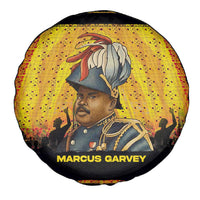 Marcus Garvey Spare Tire Cover Yellow African Pattern Design Pan African Flag Civil Rights Movement Tribute - Wonder Print Shop