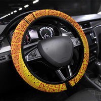 Marcus Garvey Steering Wheel Cover Yellow African Pattern Design Pan African Flag Civil Rights Movement Tribute - Wonder Print Shop