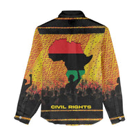 Marcus Garvey Women Casual Shirt Yellow African Pattern Design Pan African Flag Civil Rights Movement Tribute - Wonder Print Shop