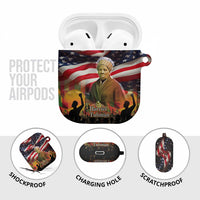 Harriet Tubman AirPods Case American Flag Background Underground Railroad Quote Powerful Civil Rights - Wonder Print Shop