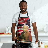 Harriet Tubman Apron American Flag Background Underground Railroad Quote Powerful Civil Rights - Wonder Print Shop