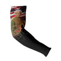 Harriet Tubman Arm Sleeves American Flag Background Underground Railroad Quote Powerful Civil Rights - Wonder Print Shop