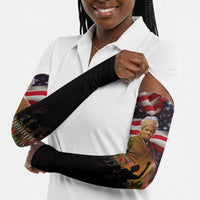 Harriet Tubman Arm Sleeves American Flag Background Underground Railroad Quote Powerful Civil Rights - Wonder Print Shop