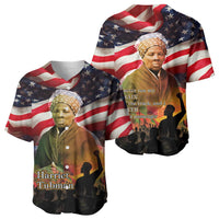 Harriet Tubman Baseball Jersey American Flag Background Underground Railroad Quote Powerful Civil Rights TS04