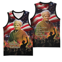 Harriet Tubman Basketball Jersey American Flag Background Underground Railroad Quote Powerful Civil Rights - Wonder Print Shop