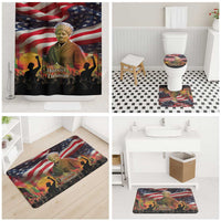 Harriet Tubman Bathroom Set American Flag Background Underground Railroad Quote Powerful Civil Rights - Wonder Print Shop