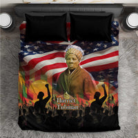 Harriet Tubman Bedding Set American Flag Background Underground Railroad Quote Powerful Civil Rights - Wonder Print Shop