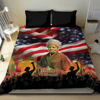 Harriet Tubman Bedding Set American Flag Background Underground Railroad Quote Powerful Civil Rights - Wonder Print Shop