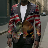 Harriet Tubman Blazer American Flag Background Underground Railroad Quote Powerful Civil Rights - Wonder Print Shop